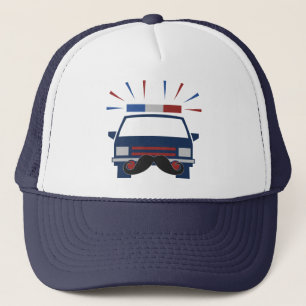 Mustache Police hat - choose color キャップ
