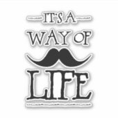 Mustache Way of Life シール (正面)