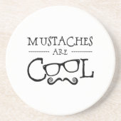 Mustaches Cool Glasses コースター (正面)