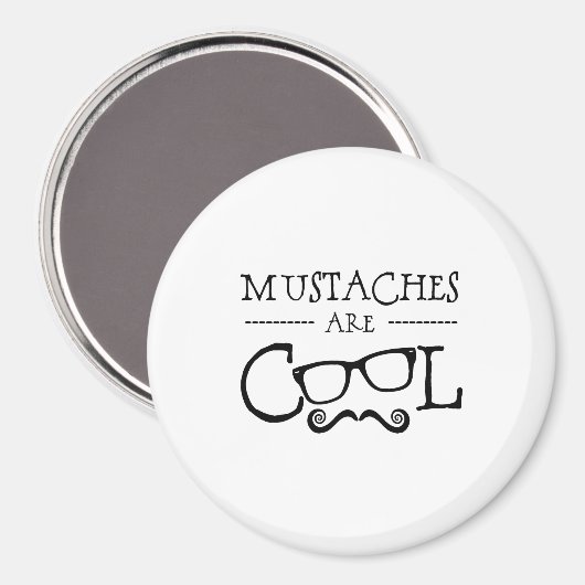 Mustaches Cool Glasses マグネット (正面/裏面)