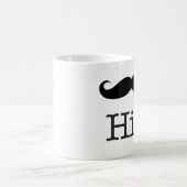 Mustachioとの彼の コーヒーマグカップ (中央)