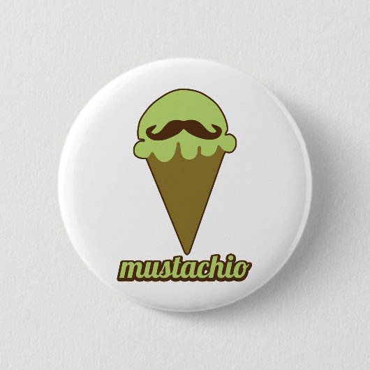 Mustachio 缶バッジ (正面)