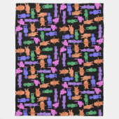 Mustachioed Men All-Over Print フリースブランケット (正面)