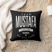 Mustafa名パーソナライズされた誕生日プレゼント クッション (ブランケット)