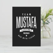 Mustafa名パーソナライズされた誕生日プレゼント サンキューカード (スタンド正面)