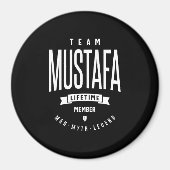 Mustafa名パーソナライズされた誕生日プレゼント マグネット (正面)