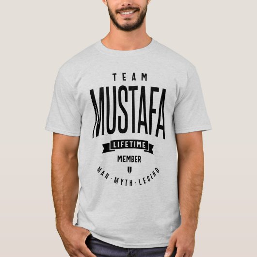 Mustafa名パーソナライズされた誕生日プレゼント Tシャツ (正面)