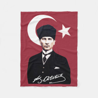 Mustafa Kemal Atatürk フリースブランケット