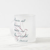 Mustafa Kemal Ataturk フロストグラスマグカップ (正面左)