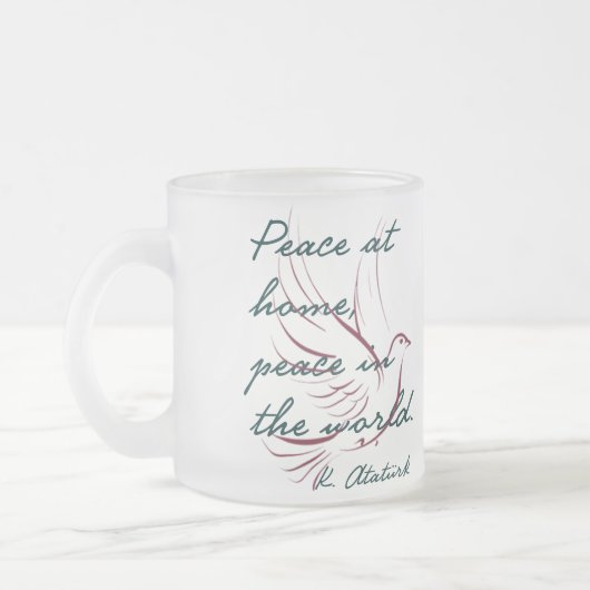 Mustafa Kemal Ataturk フロストグラスマグカップ (左)