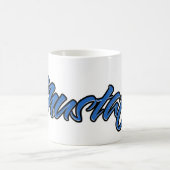 Mustafa Vorname Name blue Tasse Kaffeetasse コーヒーマグカップ (中央)