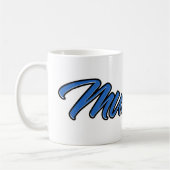 Mustafa Vorname Name blue Tasse Kaffeetasse コーヒーマグカップ (左)
