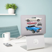 MUSTANGスタンプ シール (デスク上のノートパソコン)