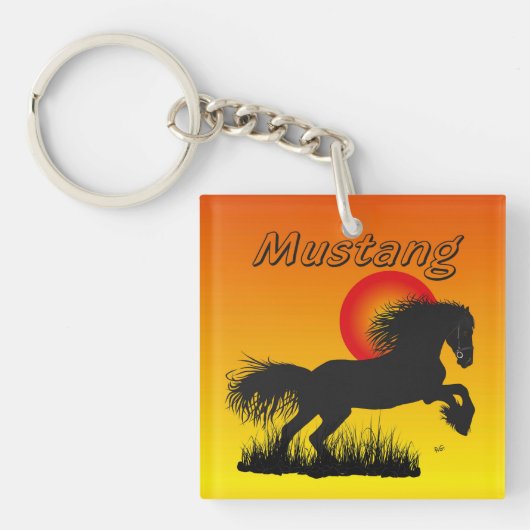 Mustang für Pferdeliebhaber Schlüsselanhänger キーホルダー (正面)