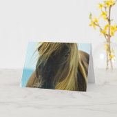 Mustang Greeting Card カード (黄色い花)