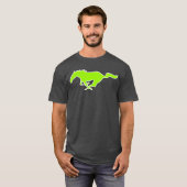 mustang horse neon green 2022 vintage tシャツ (正面フル)