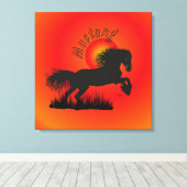 Mustang Leinwand キャンバスプリント (インサイチュ (ウッドフロア))