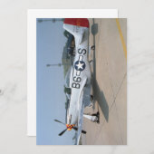 Mustang P-51D航空機 – フラットカード (正面/裏面)