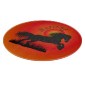 Mustang Pferdeliebhaber Glasbrett カッティングボード (角)
