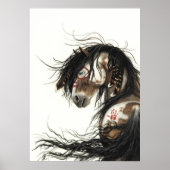 Mustang Pinto Horse by BiHrLe Poster ポスター (正面)