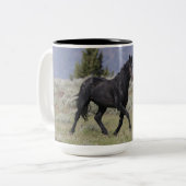 Mustang Wild Black StallionとCloud BeverageMug ツートーンマグカップ (正面左)