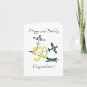 Mustangs 50番目の誕生日カード カード (正面)