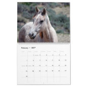 Mustangs of Sand Wash Basin Colorado カレンダー (2月 2027)