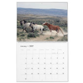 Mustangs of Sand Wash Basin Colorado カレンダー (1月 2027)