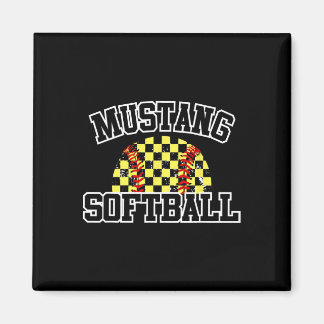 Mustangs Softll Mom Mustangs School Spirit Sports  マグネット