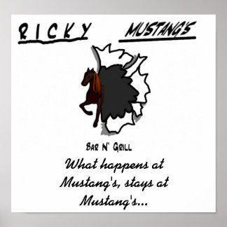 mustangshirtfrontマスタングの所で何が起こるか… ポスター