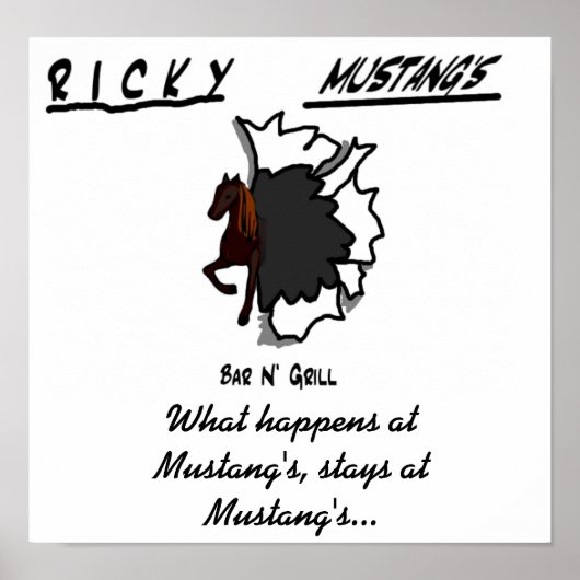 mustangshirtfrontマスタングの所で何が起こるか… ポスター (正面)