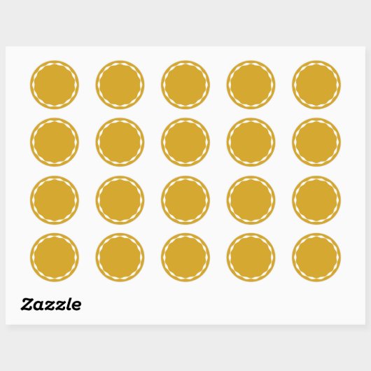 Mustard Blank Circle Custom Spice Sticker ラウンドシール (シート)
