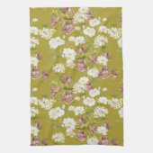 Mustard Cranberry Floral Kitchen Towels キッチンタオル (縦)