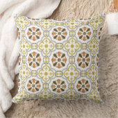 Mustard Orange Alhambra Throw Pillow クッション (ブランケット)