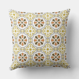 Mustard Orange Alhambra Throw Pillow クッション