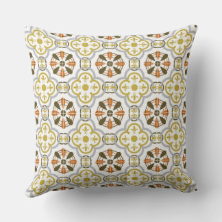 Mustard Orange Alhambra Throw Pillow クッション