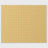 Mustard Pink Retro Geometric Pattern Mid Century ラッピングペーパー (フラット)