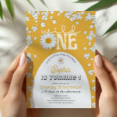 Mustard Wild One Daisy 1st Birthday Invitation 招待状