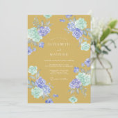 Mustard Yellow Lush Spring Wedding 招待状 (スタンド正面)