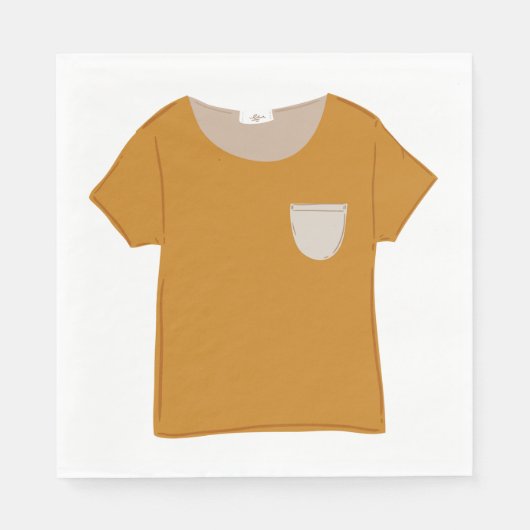 Mustard Yellow Minimalist Top スタンダードランチョンナプキン (正面)