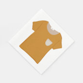 Mustard Yellow Minimalist Top スタンダードランチョンナプキン (角)