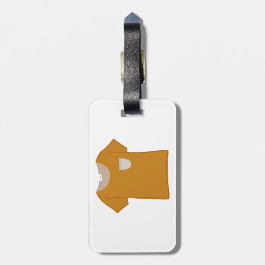 Mustard Yellow Minimalist Top ラゲッジタグ (裏面縦)