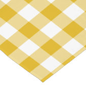 Mustard Yellow Plaid Gingham Retro Table Runner ショートテーブルランナー (コーナー)