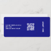 Mustard Yellow, Rust & Navy Cinema Ticket Wedding 招待状 (裏面)