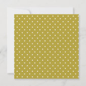  Mustard yellow white polka dots pattern  サンキューカード (正面)
