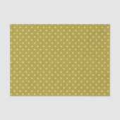 Mustard yellow white polka dots pattern  薄葉紙 (正面)
