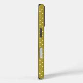  Mustard yellow white polka dots pattern  Case-Mate iPhoneケース (裏面 / 右)