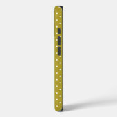  Mustard yellow white polka dots pattern  Case-Mate iPhoneケース (裏面 / 左)