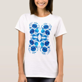 Muster aus blauen Blumen  Tシャツ