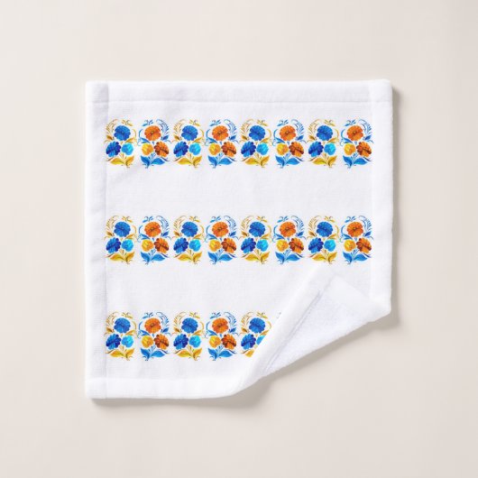 Muster aus Blumen  ウォッシュタオル (ウォッシュタオル)